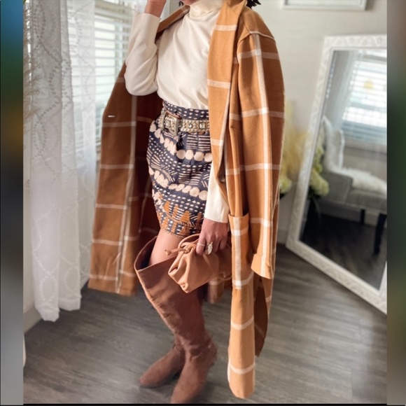 Plaid Pocketed Women’s Coat 2X - Picture 1 of 6